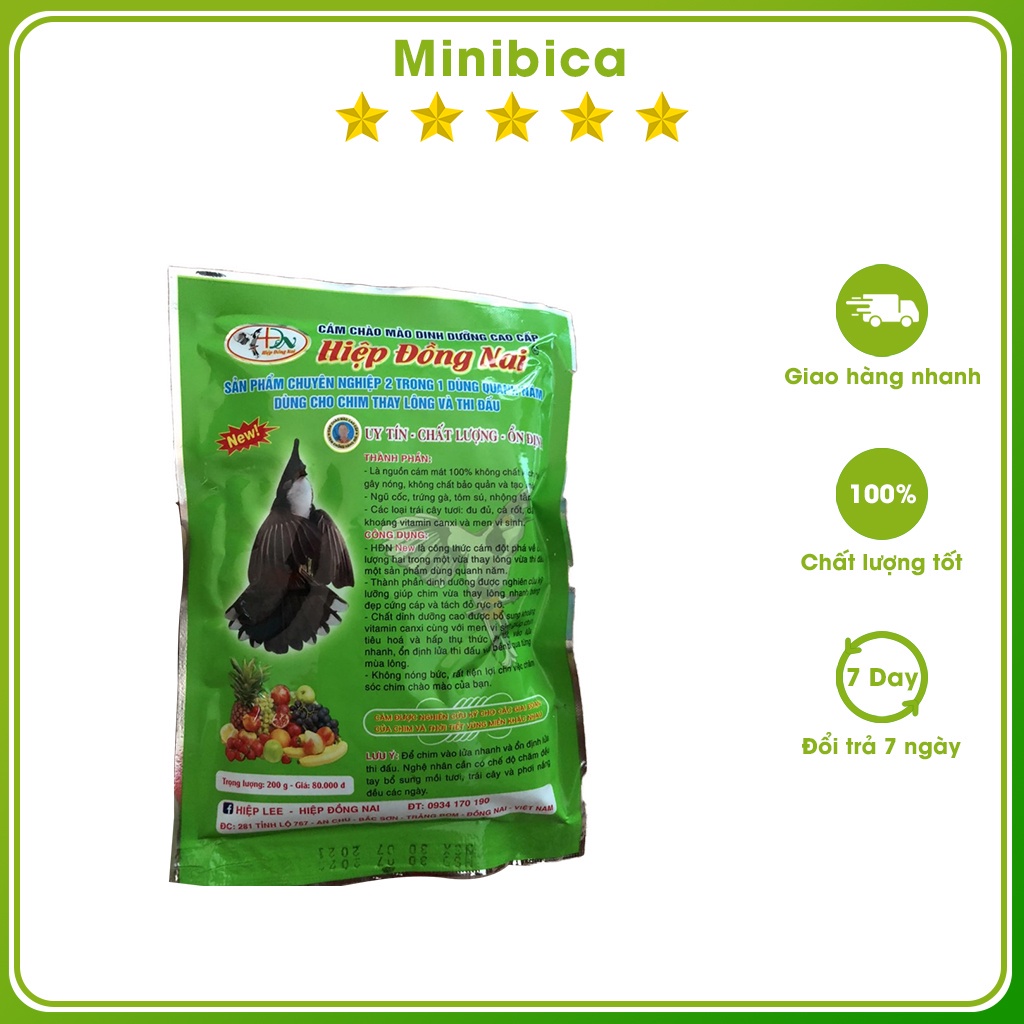 Cám chim Hiệp Đồng Nai Dưỡng Và Thi Đấu cám ăn thức ăn cho chim cao cấp giá rẻ CC39