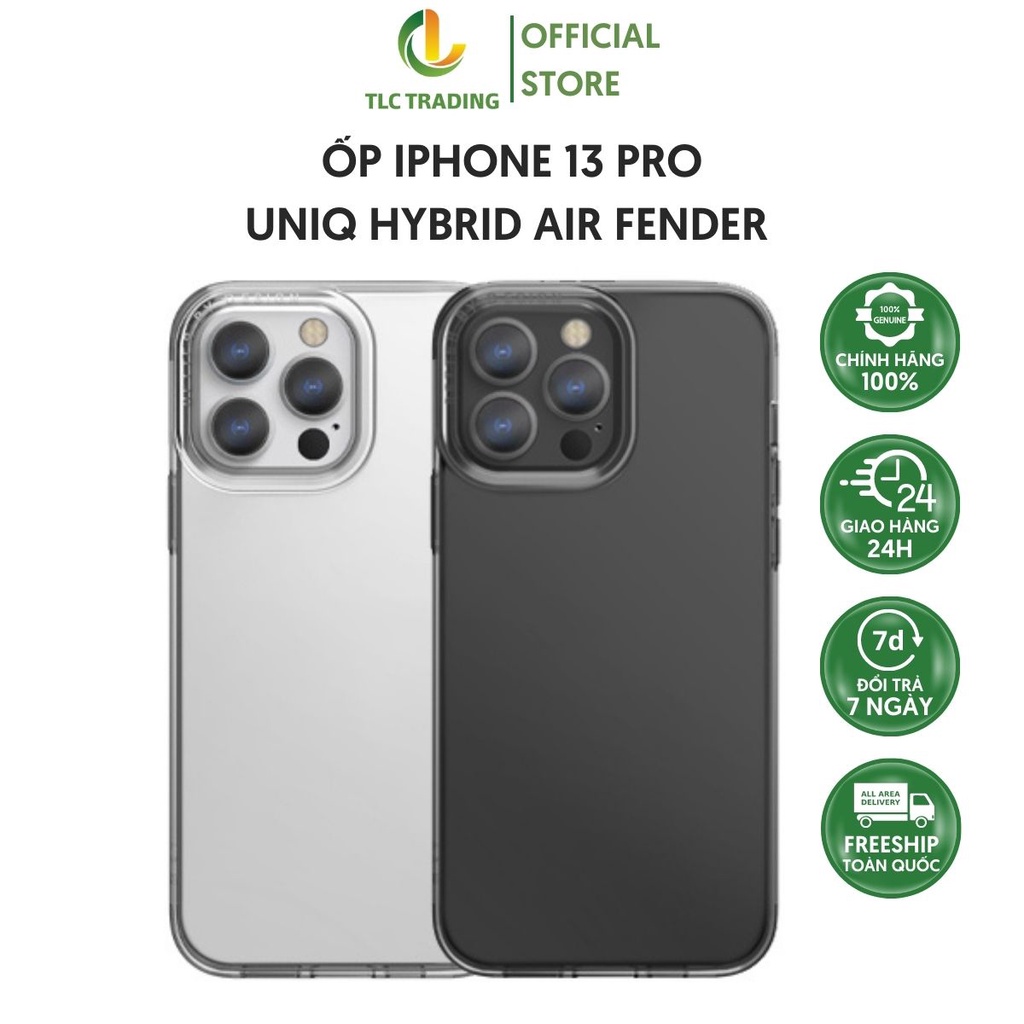 Ốp Lưng Dành Cho Iphone 13 Pro UNIQ Hybrid Air Fender Cạnh Viền Đệm Khí Chống Sốc Giữ Điện Thoại An Toàn Khi Rơi
