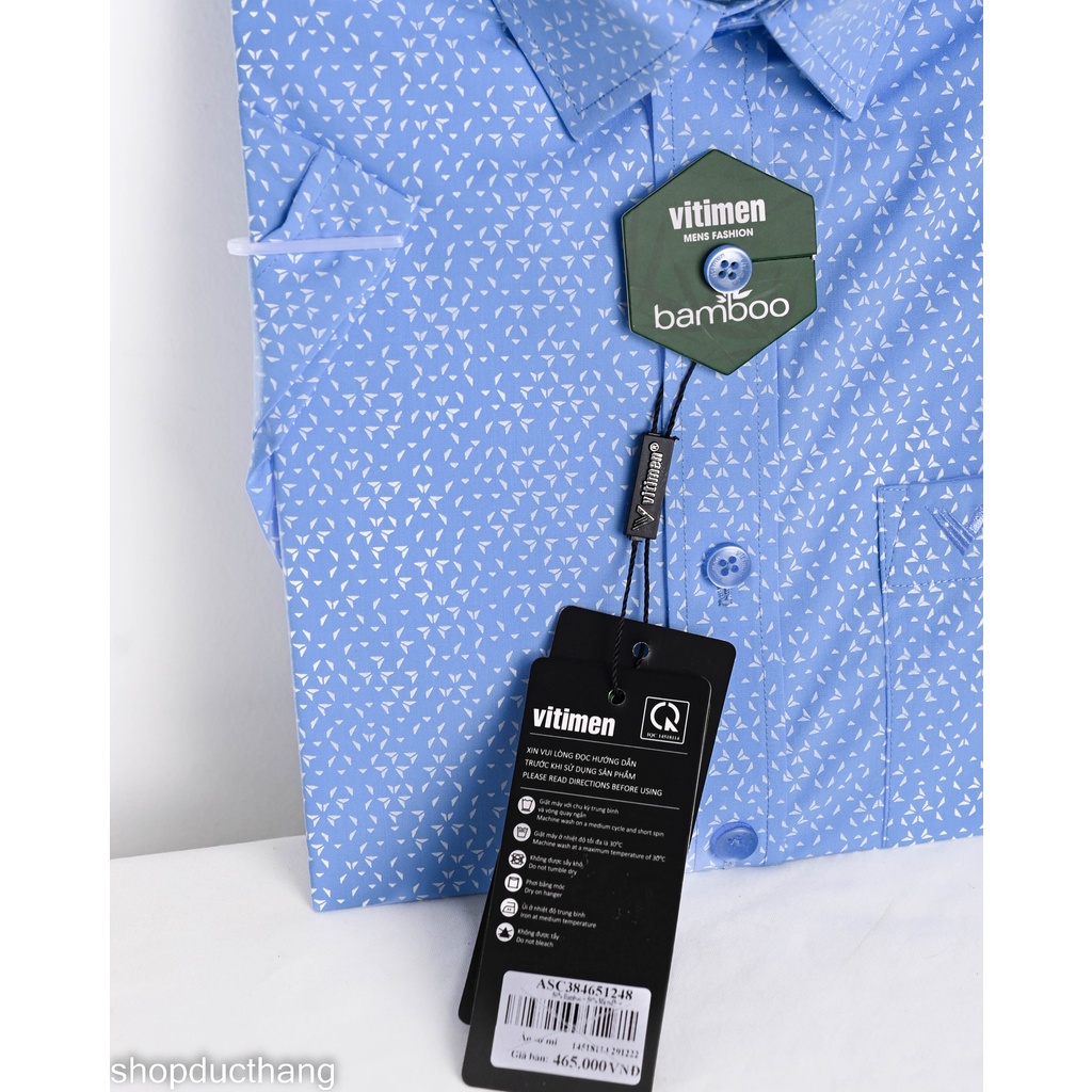 Áo sơ mi nam Vitimen ngắn tay form Slim fit