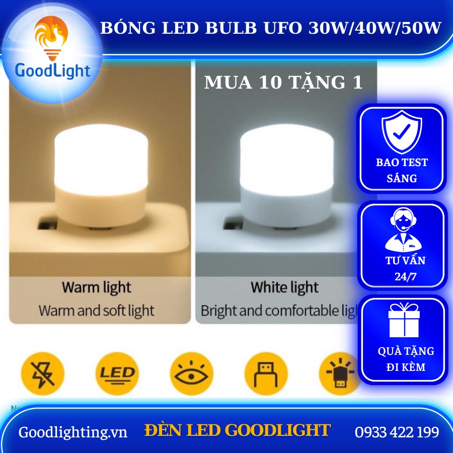 Bóng Đèn USB Mini 1W Tròn ngắn - Đèn Búp USB 1W - Bóng Đèn Mini phòng ngủ