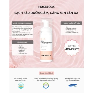 Sữa rửa mặt tạo bọt sạch sâu Moonlook 150ml  ( CHÍNH _ HÃNG)