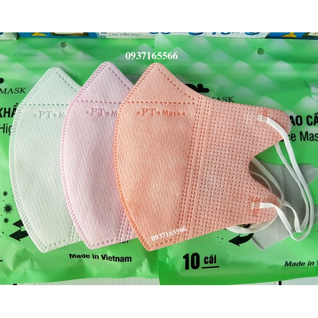 Khẩu trang 5D 𝐂𝐀𝐑𝐄𝐈𝐎𝐍 𝐌𝐀𝐒𝐊 nhiều màu chuẩn Thái Lan, quai thun, túi 10 cái
