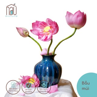 Bình bông lọ hoa gốm vẽ tay, men hỏa biến trang trí nhà cửa dễ cắm hoa, làm quà tân gia