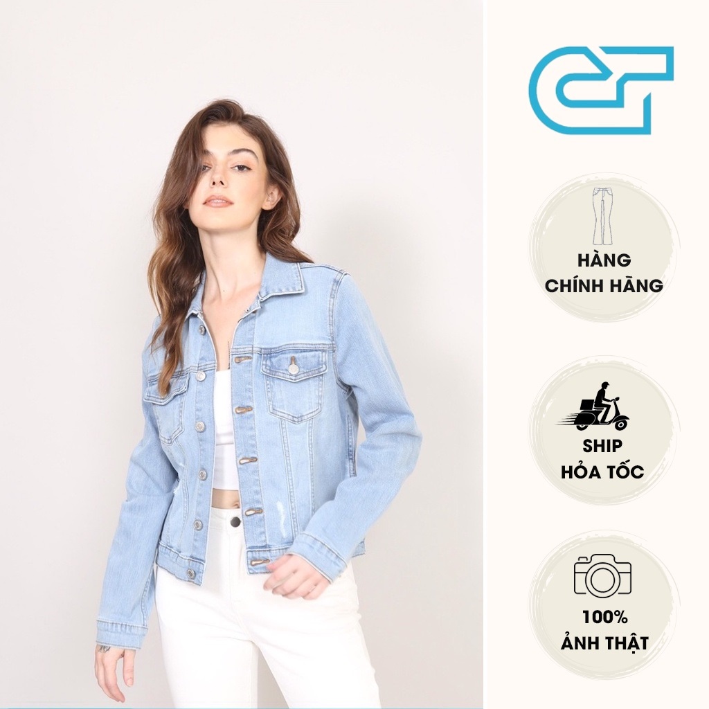 Áo khoác jean phong cách basic vải co giãn 4 chiều thoáng mát CS26, CT JEANS