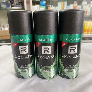 Xịt khử mùi toàn thân Romano Classic 150ml