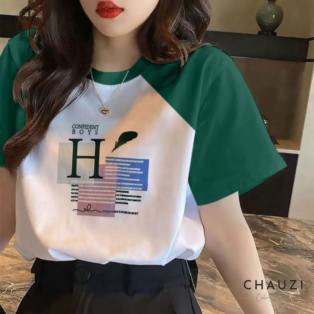 Áo thun nữ CHAUZI áo thun nữ tay lỡ in hình cao cấp siêu kute AN06