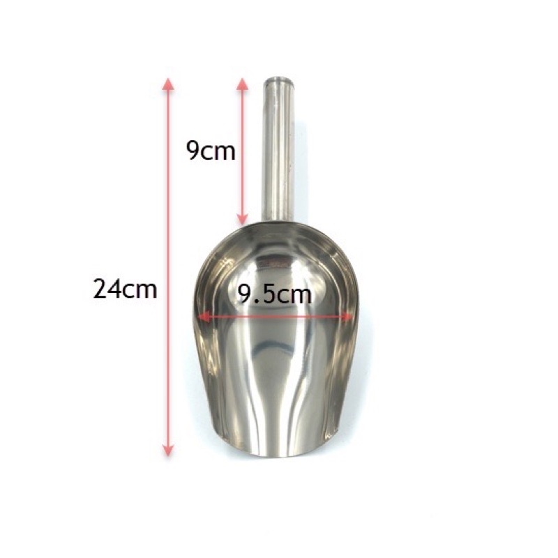 VOUCHER GIẢM 20K- Xẻng xúc đá - muỗng xúc đá, xúc gạo, xúc đồ khô inox