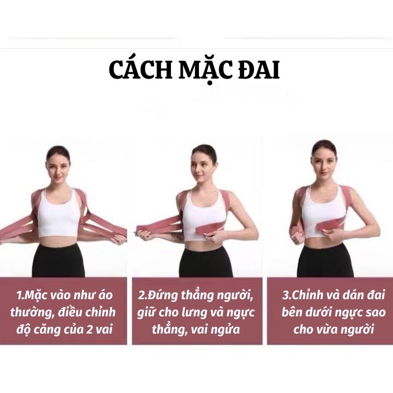 ✈️[Freeship] Đai chống gù lưng bảo vệ vòng 1 nam nữ KAI DO [Tặng kèm 2 tấm trợ lực]