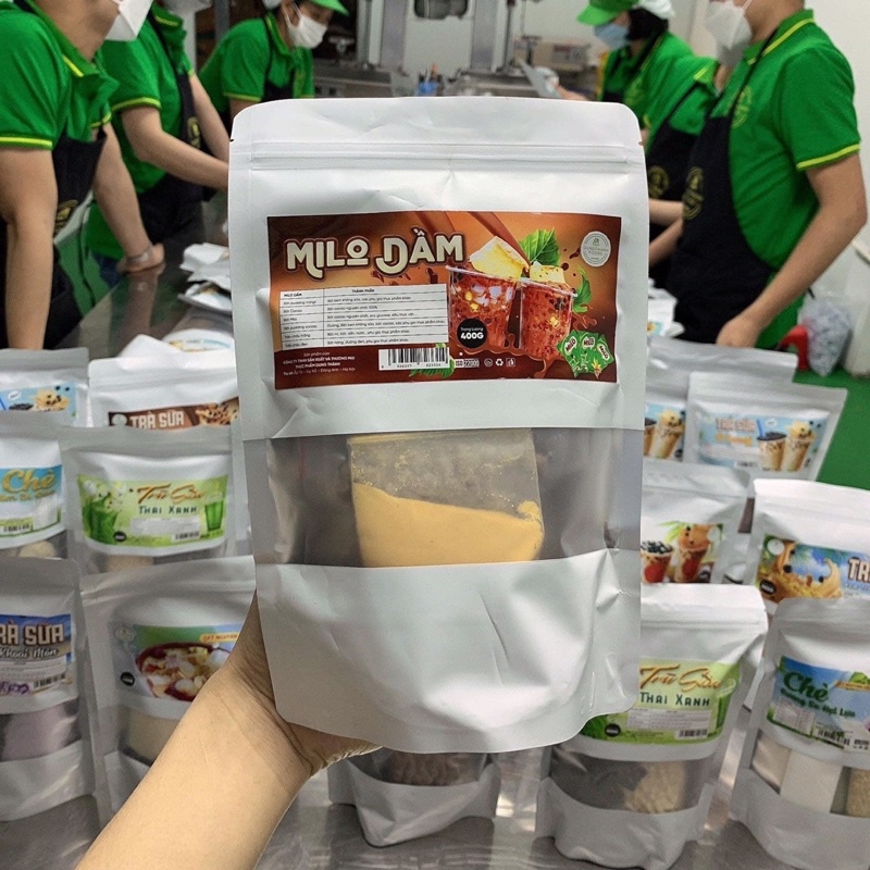 SÉT TRÀ SỮA MILO DẦM TRÂN CHÂU PUDDING 10-12cốc