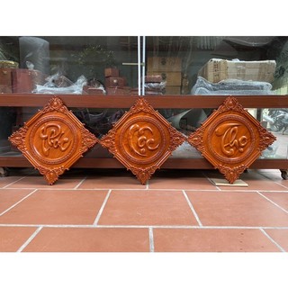 Tranh treo tường phúc lộc thọ gỗ hương sơn pu cao cấp