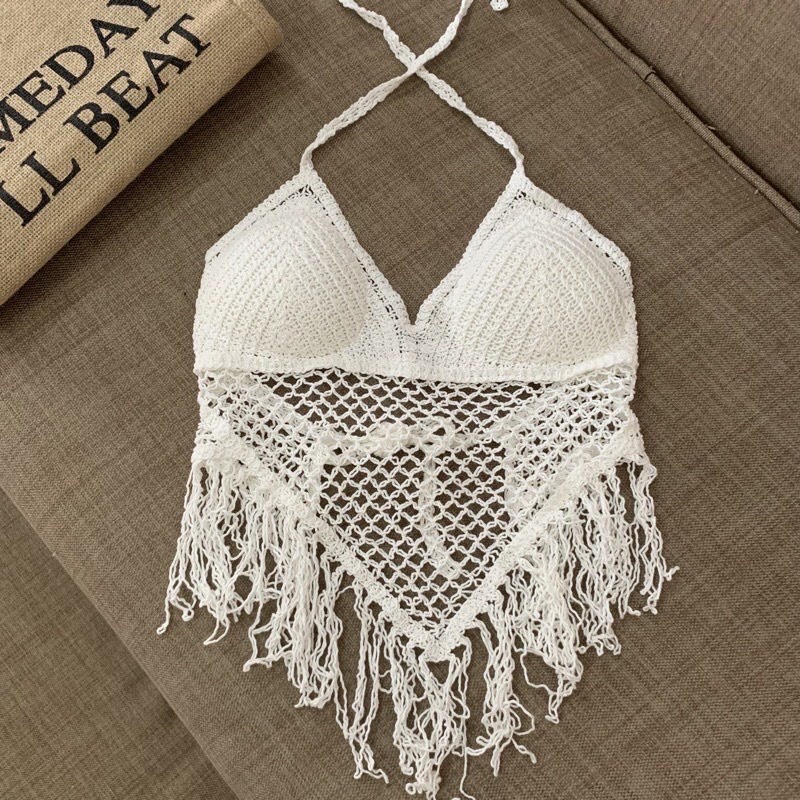 Set Bộ Bikini Đồ Bơi Nữ Đi Biển 3 Món Len Móc Tách Rời Kín Đáo Che Bụng Hottrend Mùa Hè 2023 Đi Chơi Du Lịch | BigBuy360 - bigbuy360.vn