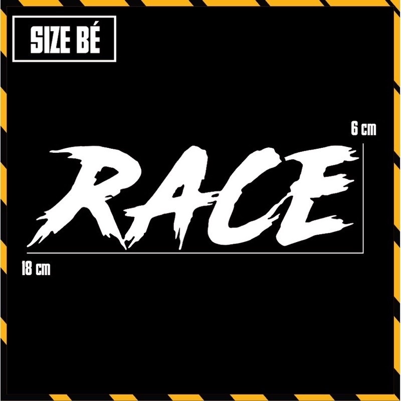 Tem RACE dán xe. Tem decal cao cấp