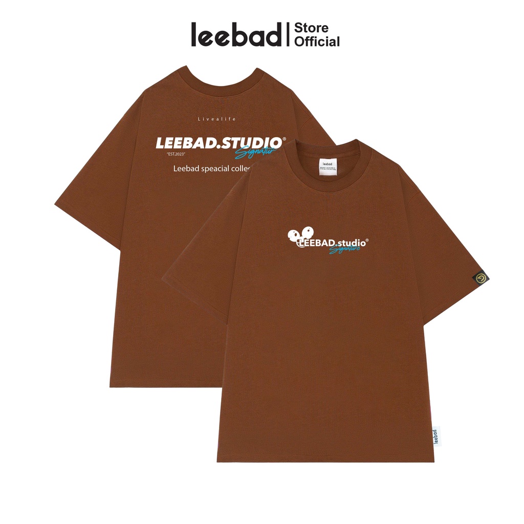 Áo thun nam nữ local brand form rộng cổ tròn tay lỡ Leebad LB004