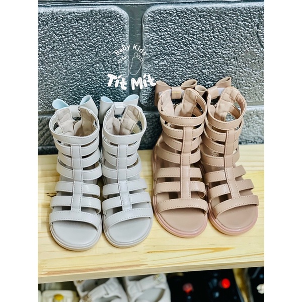 Dép sandal chiến binh bé gái, dép cao cổ sandal siêu xinh, da mềm mẫu mới.