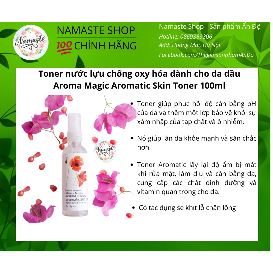 Aromatic Skin Toner 100ml - Toner Nước Lựu Làm Dịu & Cân Bằng Da