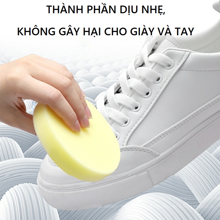 SÁP LAU GIÀY DÉP TÚI XÁCH - Kem Lau Đa Năng Tẩy Rửa Và Làm Sạch Giày Siêu Sạch White Shoe Cleaner 260g