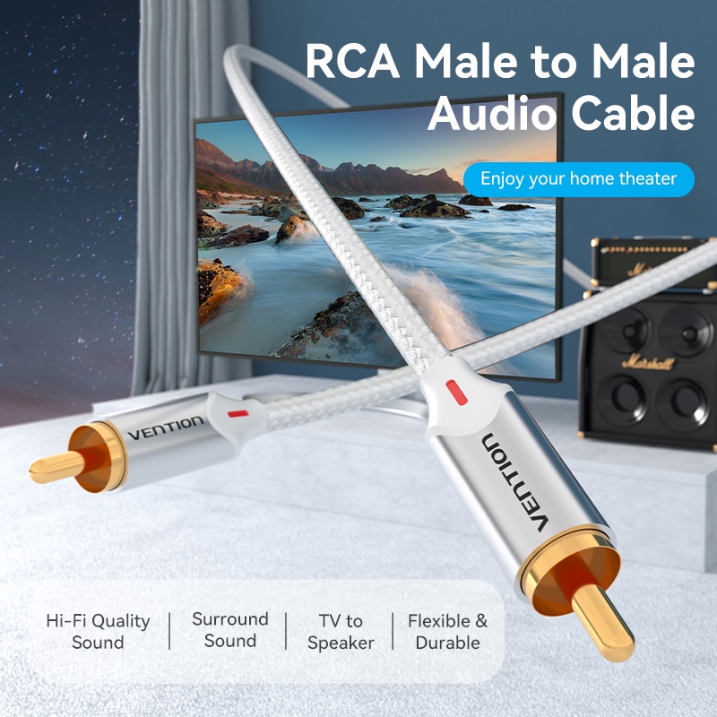 Dây cáp âm thanh Coaxial RCA Vention BCRi