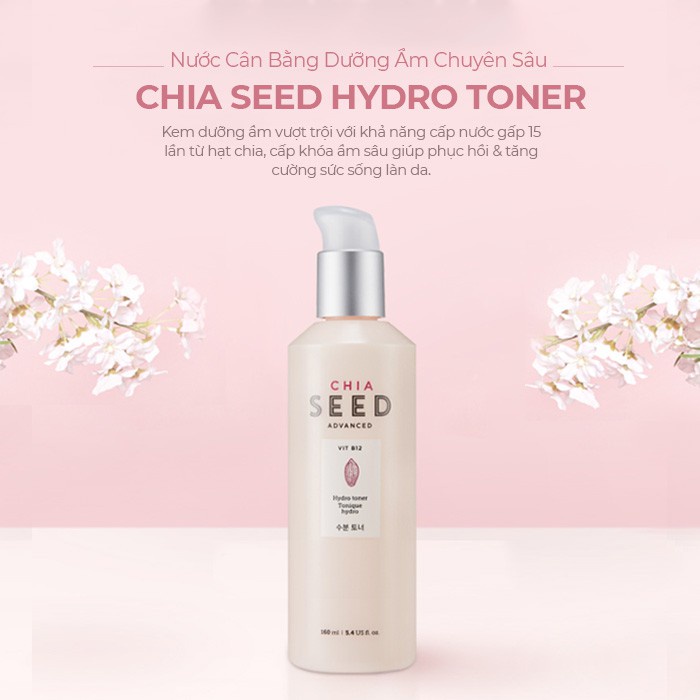 Nước Cân Bằng Dưỡng Da TheFaceShop Chiaseed Hydro Toner 160ML