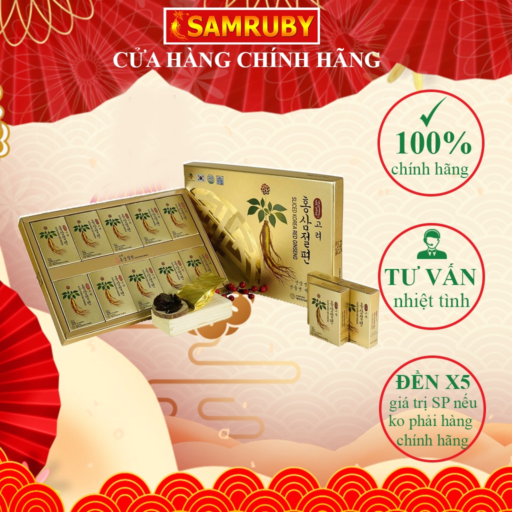 Hồng sâm thái lát tẩm mật ong Hàn Quốc Sliced Korea Red Ginseng 200g