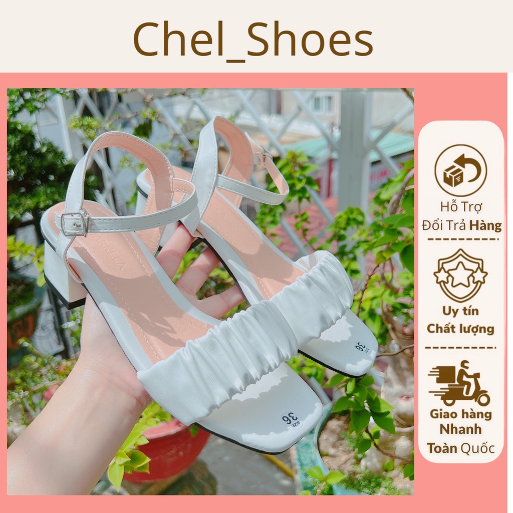Sandall nữ quai nhún cao 5cm - V28