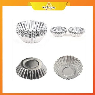 Khuôn bánh tart trứng giấy bạc 1 lần - Vaobep365