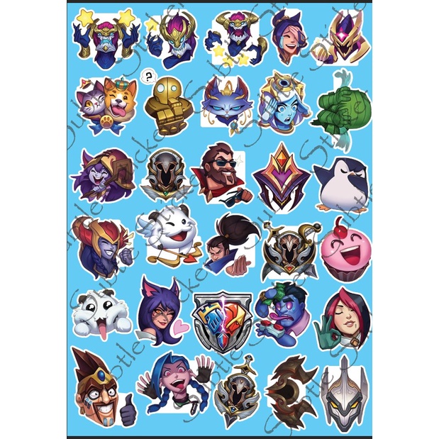 - Combo Set Sticker Emoji Lol /League of Legends - game Liên Minh Huyền Thoại dán trang trí siêu đẹp