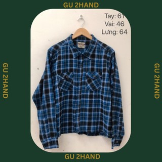 Áo sơ mi flannel 2hand chụp thật