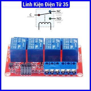 Module relay 5VDC 124 kênh high low-220V/10A