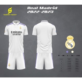 Quần áo đá banh, đá bóng REAL MADRID sân nhà, sân khách