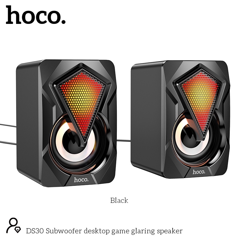 Loa Máy Tính Hoco DS30 Cao Cấp, Hỗ Trợ Đèn LED Đổi Màu, Âm Thanh Trung Thực, Độ Bền Cao. Bảo Hành 12 Tháng