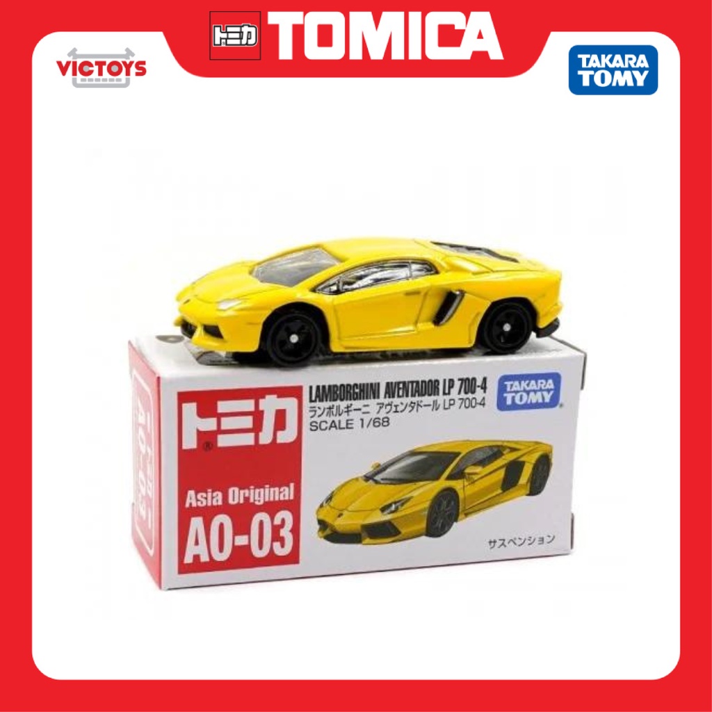 Xe mô hình Tomica Asia Original AO-03 Lamborghini Aventador 903970 Fullbox Chính Hãng Takara Tomy - Victoys