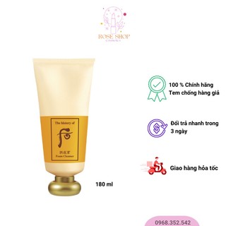 Sữa rửa mặt Whoo dưỡng ẩm Whoo vàng Gongjinhyang Facial Foam Cleanser 180ml
