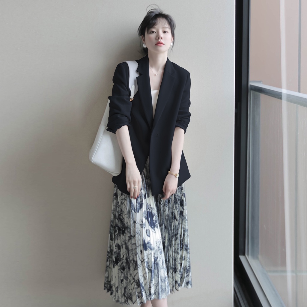 Áo Atas Blazer Công Sở Nữ - Form Triết Eo Nhẹ Chất Liệu Cotton Lụa Và Lót Lụa Cao Cấp - Lusia Design