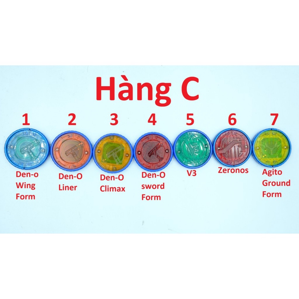 Mô hình OOO O Medal xu Kamen Legend Rider. Chính hãng Bandai Kamen Rider Gashapon Candy Toy DX. Like new. Giá rẻ - K15