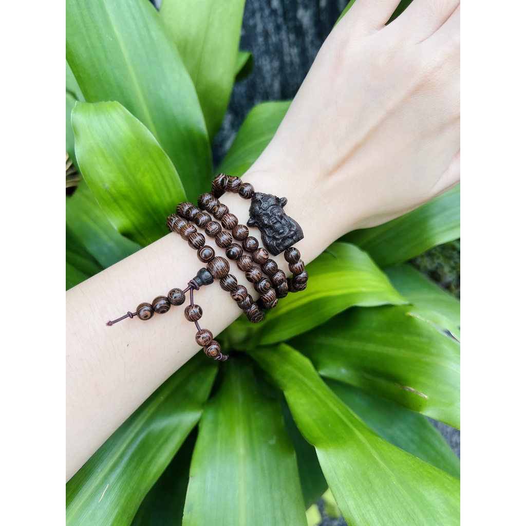 Vòng Tay Trầm Hương, Chuỗi Vòng 108 Hạt Trầm Mix Thần Tài, Hoa Sen 6li nhiều mẫu