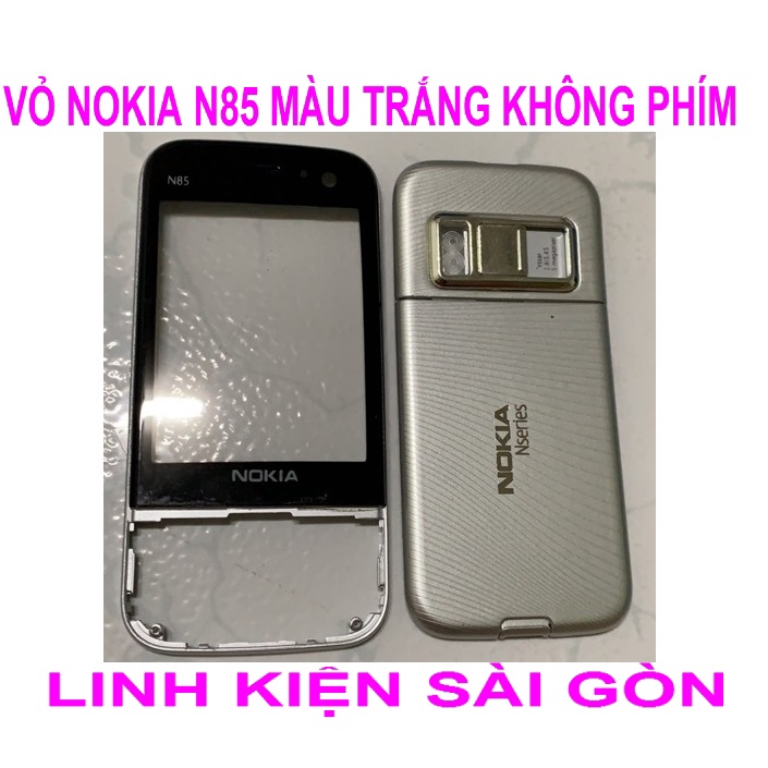 VỎ NOKIA N85 MÀU TRẮNG KHÔNG PHÍM