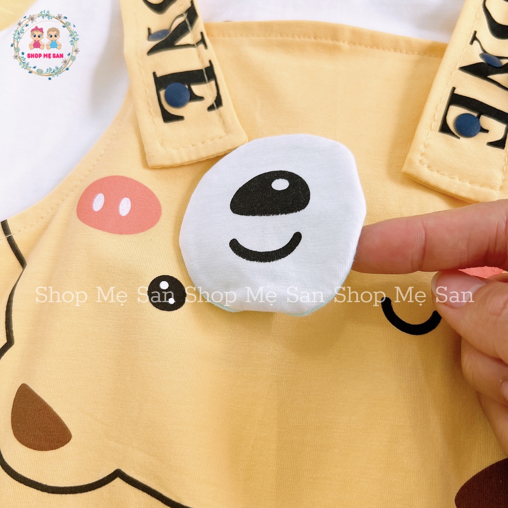 Yếm Cho Bé Gái, Yếm Cho Bé Trai Set Áo Yếm Hàng Quảng Châu Cao Cấp, Vải Cotton Mềm Mát Hoạ Tiết Dễ Thương