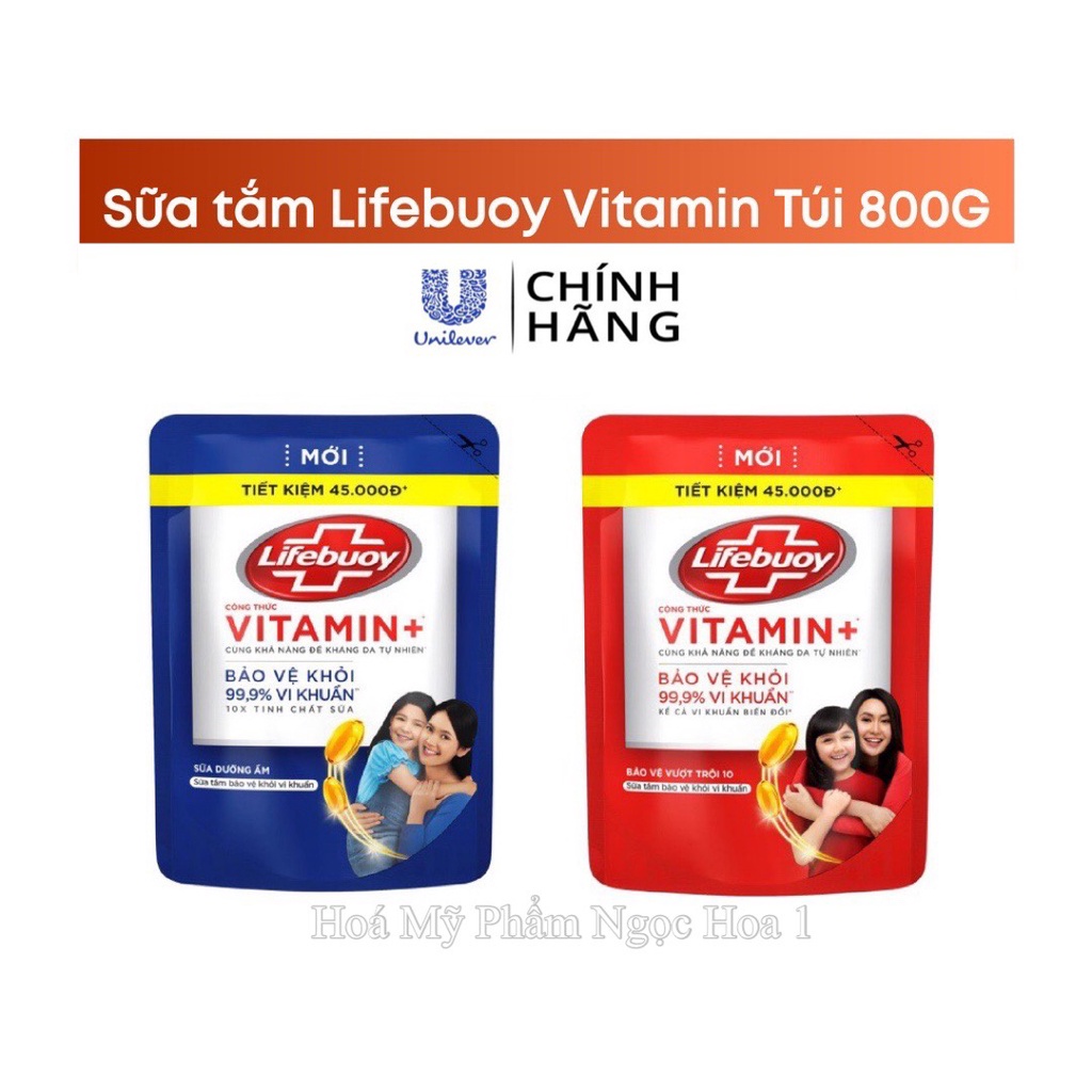 TÚI SỮA TẮM LIFEBUOY 800g