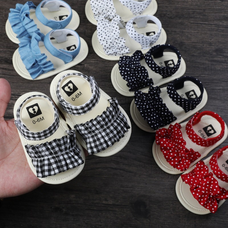 Dép sandal tập đi cho bé gái nhiều màu xinh xắn cho bé từ 0-18 tháng