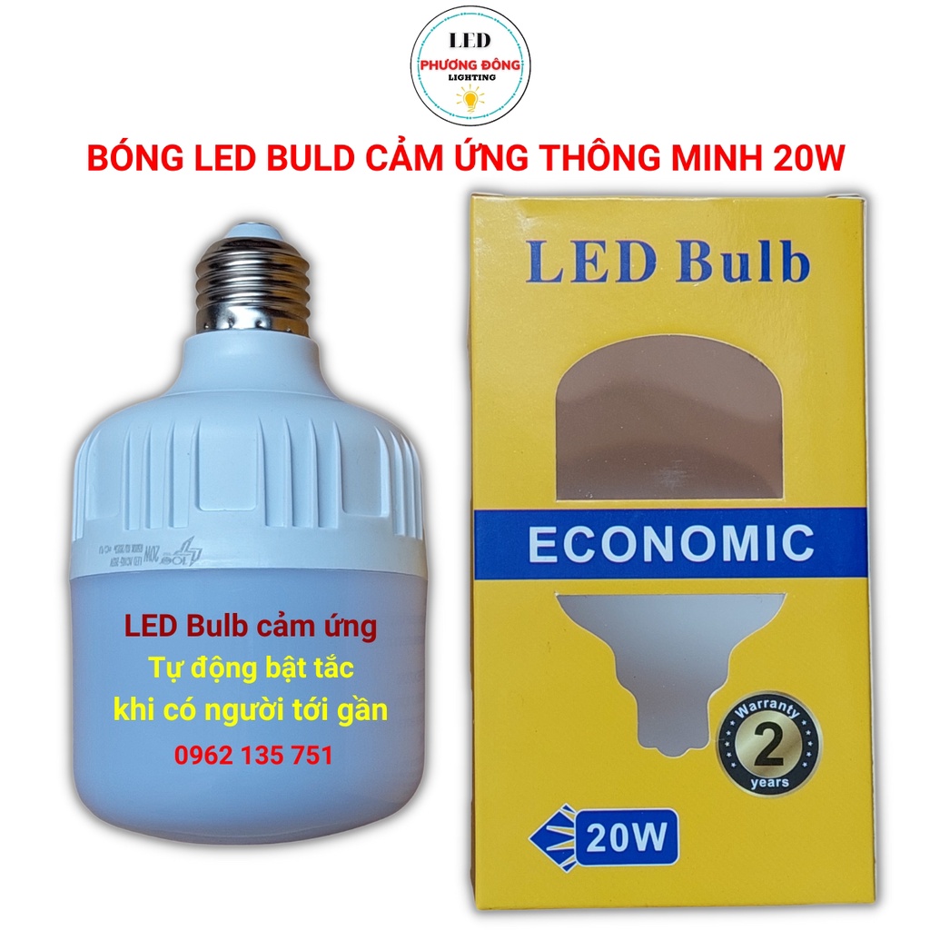Bóng đèn LED BULB trụ cảm biến cảm ứng ECONOMIC 20W