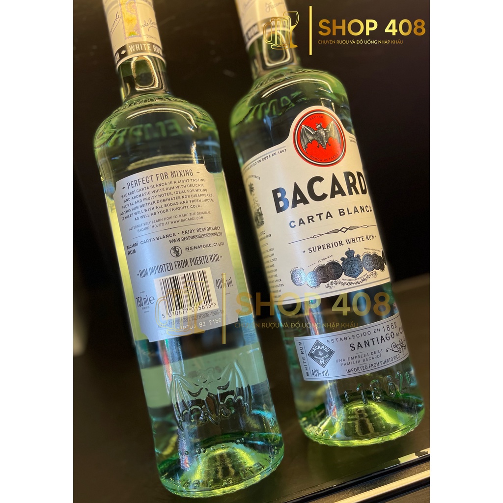 Rượu Bacardi White Rum  750ml