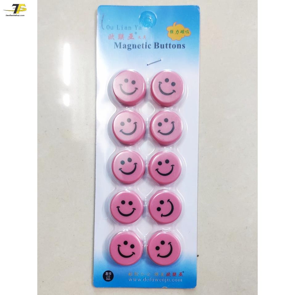 Nam châm mặt cười đường kính 20mm vỉ 10 viên