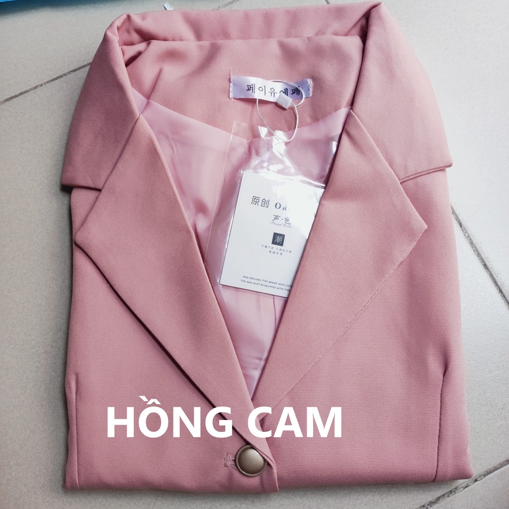 [SẴN Xanh BE XS S M] Áo Khoác Blazers Nữ Mỏng Cài 2 Khuy Form Dáng Hàn Quốc Công Sở Thanh Lịch AO051 | BigBuy360 - bigbuy360.vn