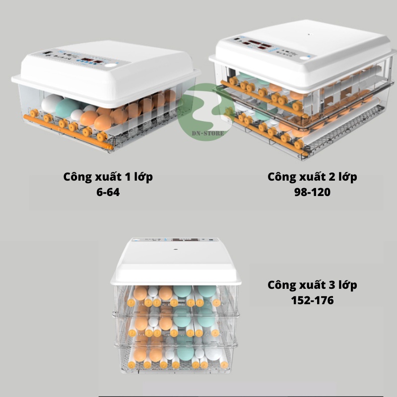 Máy ấp trứng mini thông minh tự đảo DN12-130 DN70