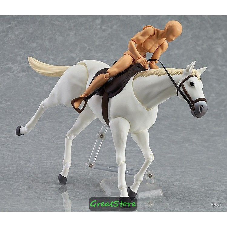 MÔ HÌNH NGỰA TUẤN MÃ, BẠCH MÃ KHỚP CỬ ĐỘNG 241 Horse 1:12 scale FIGMA Action Fiugre 16 cm
