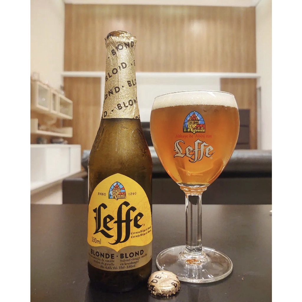 Bia Leffe Vàng - Leffe Blonde - nhập khẩu Bỉ - 1 chai 330ml