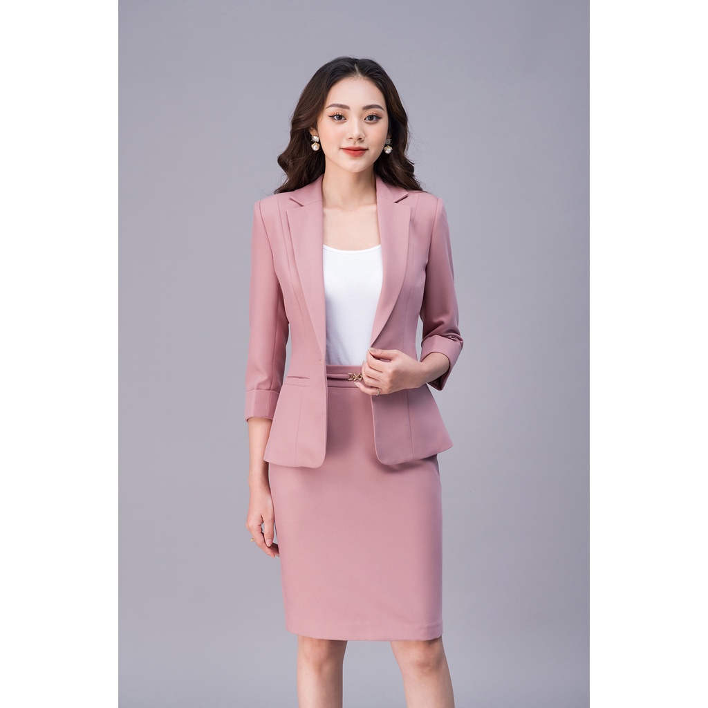 Chân Váy Công Sở Dáng Bút Chì Phối Phụ Kiện LUPERI LFCV5115 Đẳng Cấp, Quý Phái