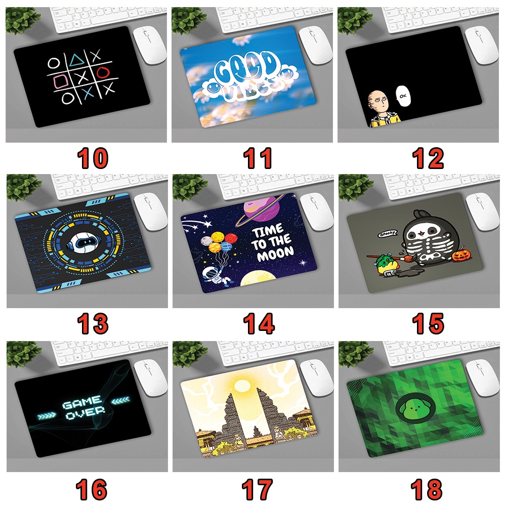 Lót Chuột - Bàn Di Chuột Gaming, Văn Phòng 21x26cm, Có May Viền, Cao Su Tự Nhiên