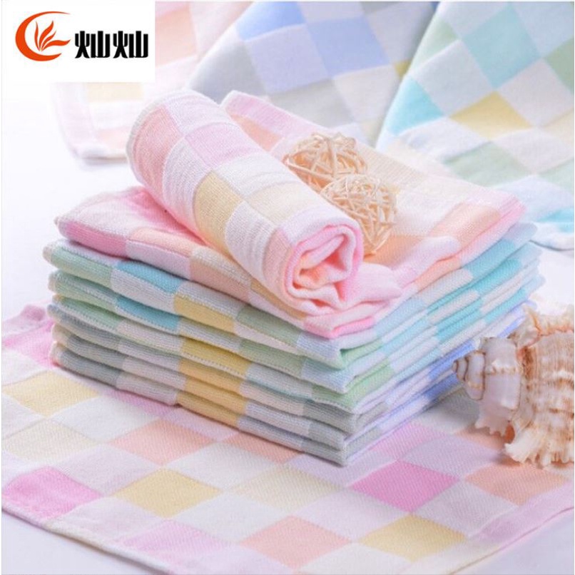 🔴Khăn mặt xô lưới cotton cho bé/người lớn size 25*25cm