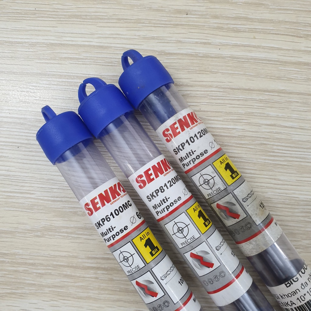 Mũi khoan đa năng SENKA chuôi lục giác 6 All in 1 - khoan sắt, gỗ, inox, kính, be tông, gạch men 6 /8/10mm